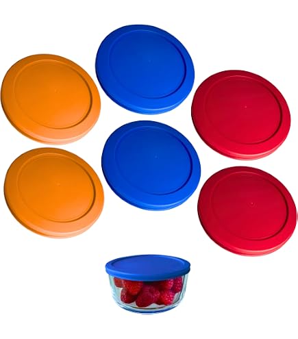 Amazon.com: 7 Cup/1.65 L Orange, Red, Blue Replacement Lids/Covers
